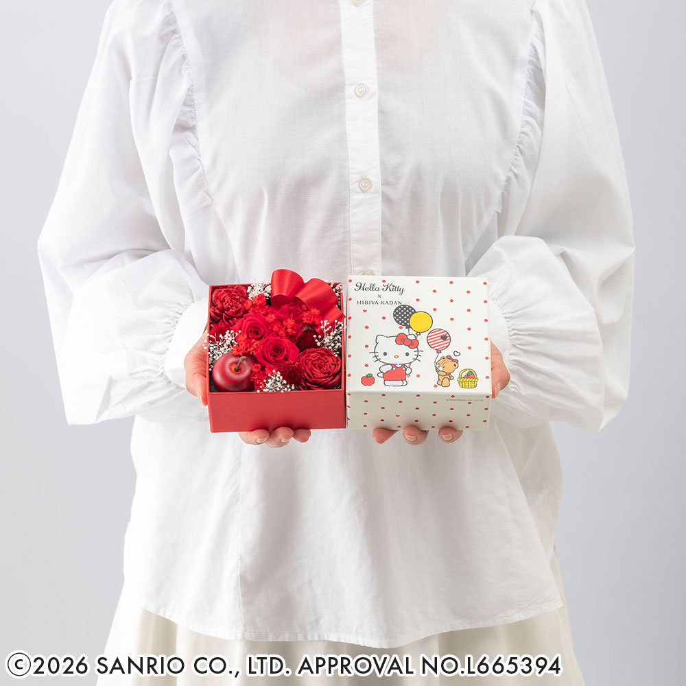 母の日 サンリオ プリ＆アーティフィシャルアレンジメント「ハローキティ」