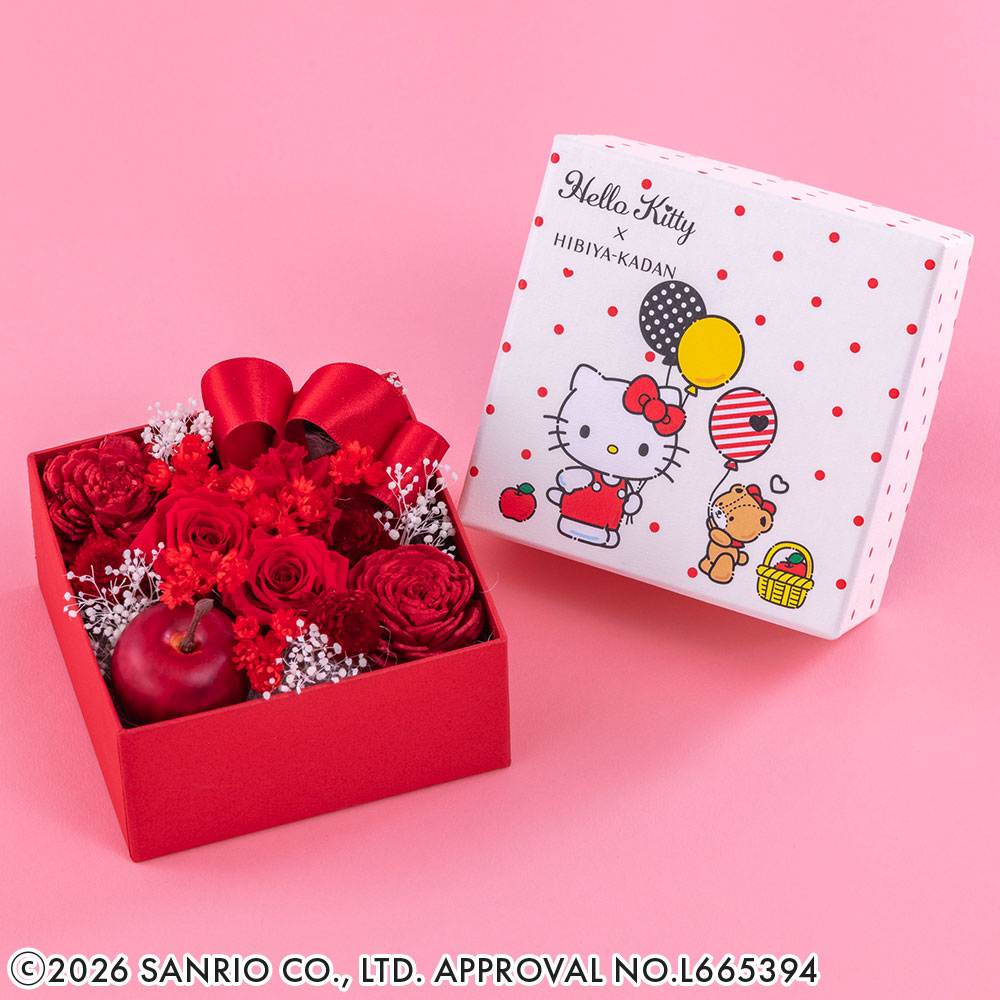 母の日 プリザーブド＆アーティフィシャルフラワーアレンジメント「ハローキティ」