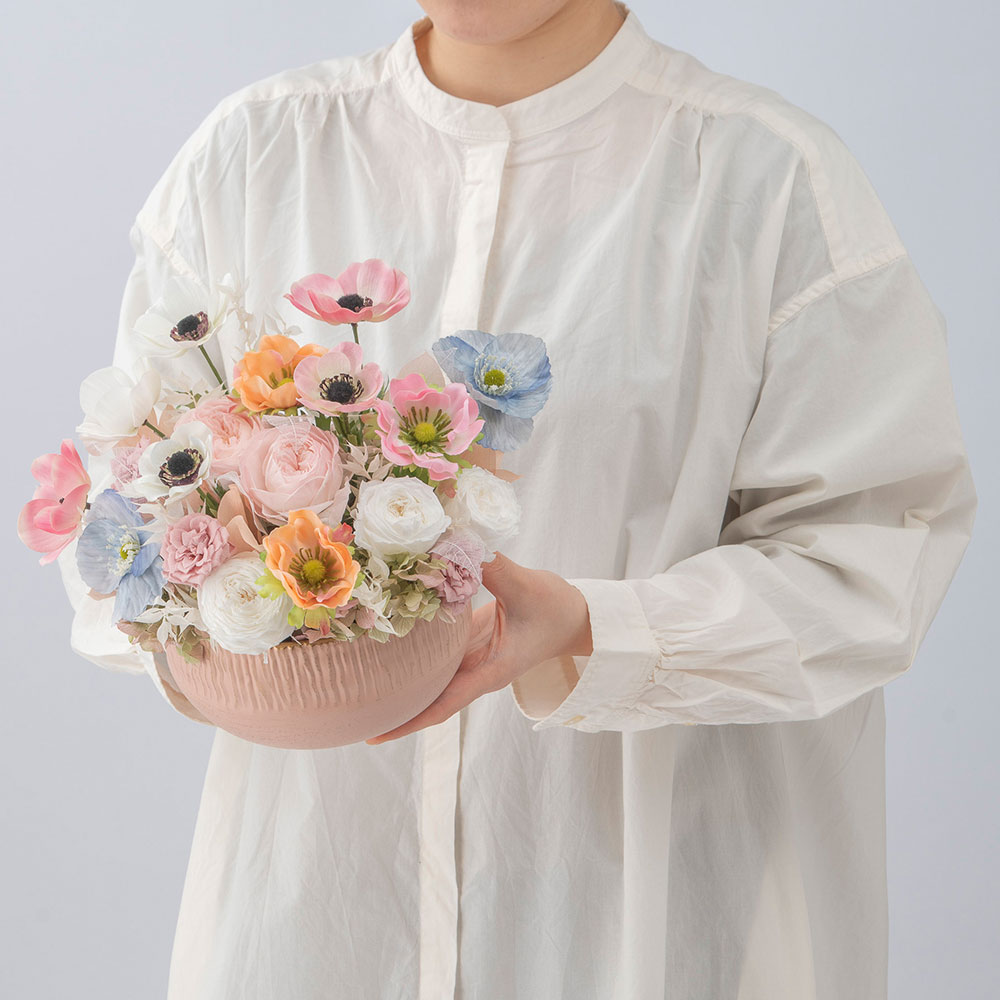 母の日 デザイナーズプリザーブドアレンジメント「Espoir en Fleur」