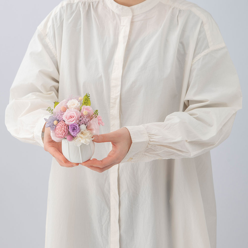 母の日 プリザーブドフラワーアレンジメント「パステル・リュクス」