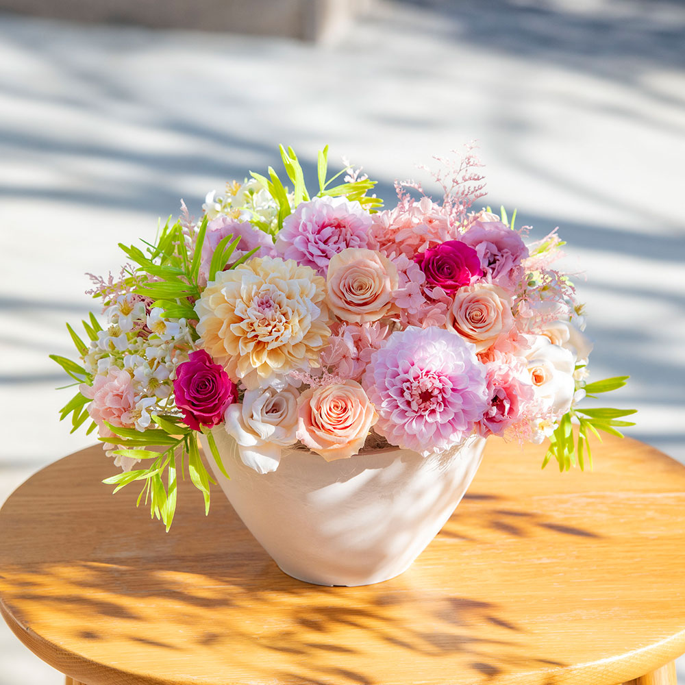 母の日 デザイナーズプリザーブドアレンジメント「フィオリトゥーラ」