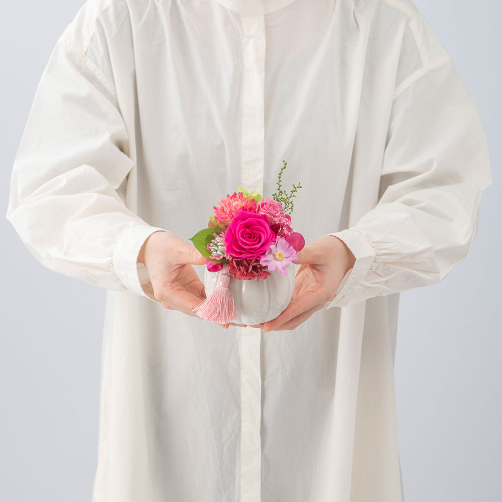 母の日 プリザーブド＆アーティフィシャルアレンジメント「和（なごみ）」