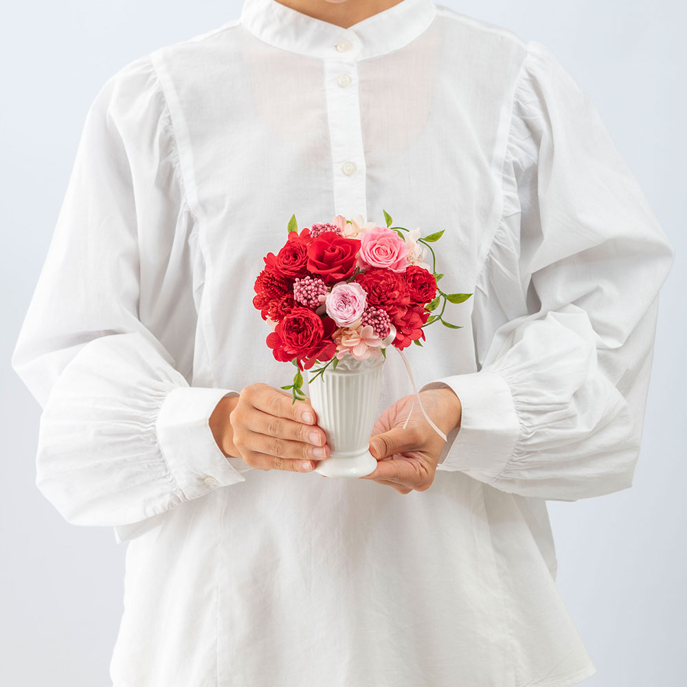 母の日 プリザーブド＆アーティフィシャルアレンジメント「プティ・ジャルダン」