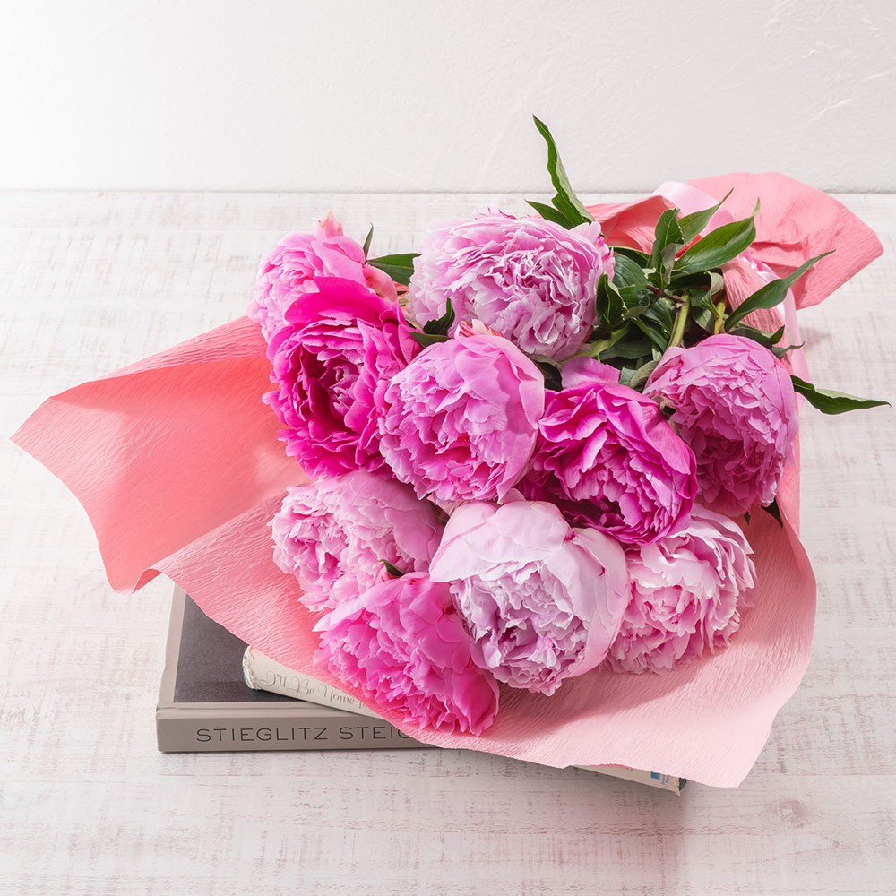 母の日 花束「芍薬（カラーミックス10本）」