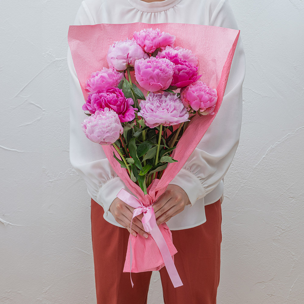 母の日 花束「芍薬（カラーミックス10本）」