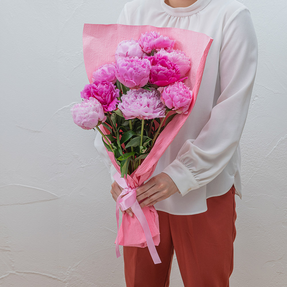 母の日 花束「芍薬（カラーミックス10本）」