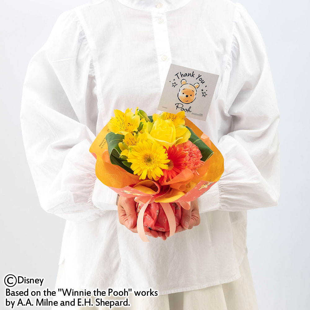 母の日 ディズニーそのまま飾れるブーケ「フラワーフィールド」(くまのプーさん)