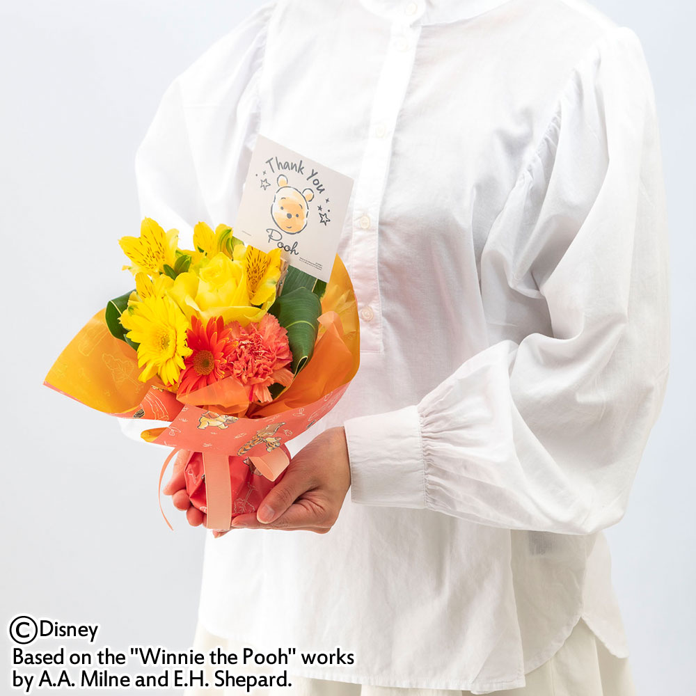 母の日 ディズニーそのまま飾れるブーケ「フラワーフィールド」(くまのプーさん)