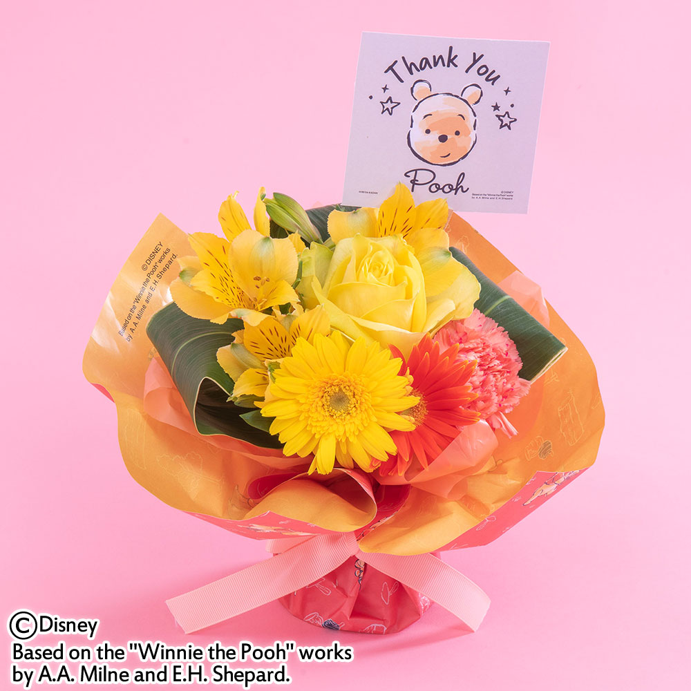 母の日 ディズニーそのまま飾れるブーケ「フラワーフィールド」(くまのプーさん)