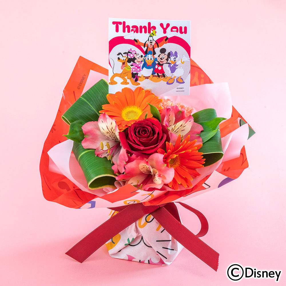 母の日 ディズニー そのまま飾れるブーケ「サンキュー」(ミッキー＆フレンズ)