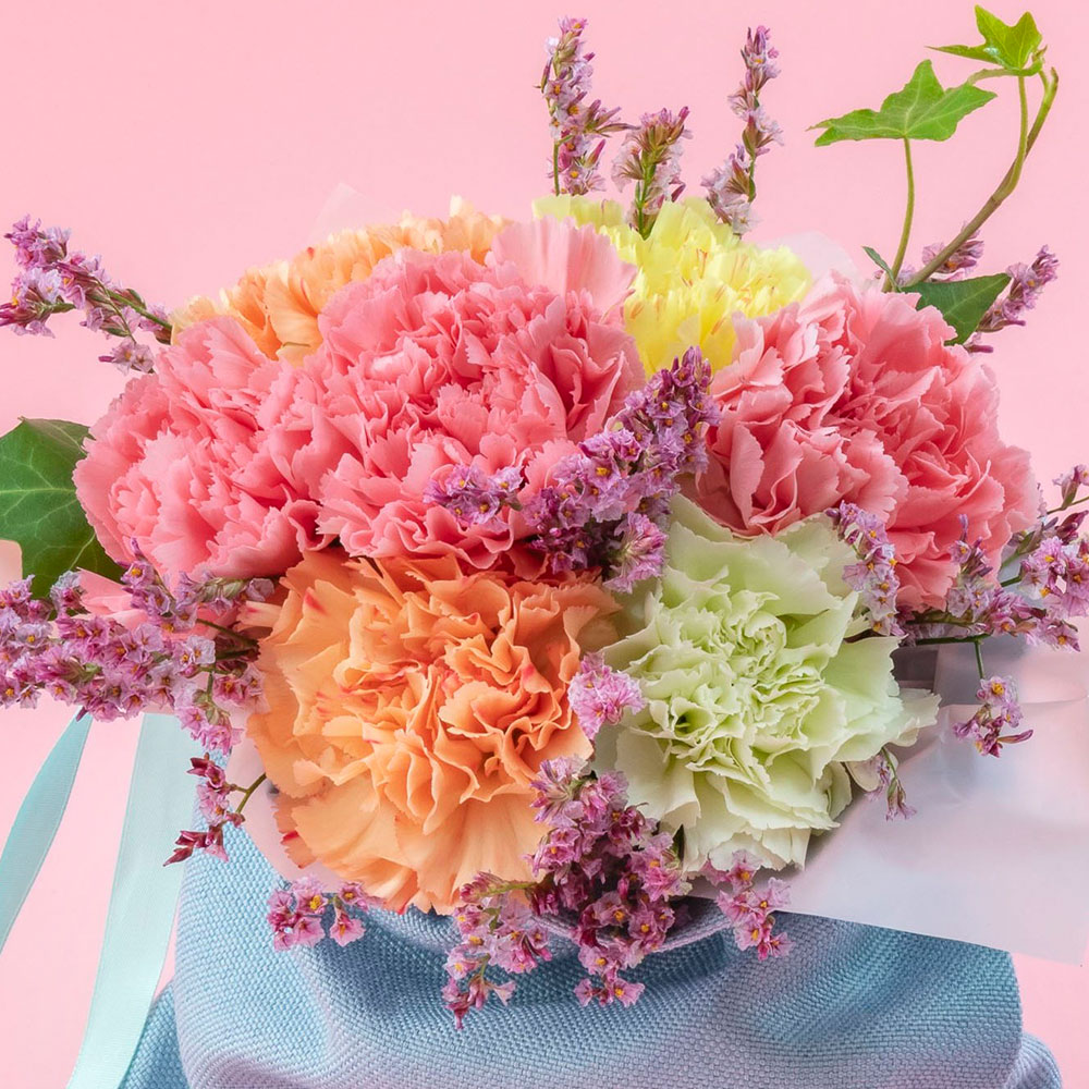 母の日 バルーン「LOVE YOU MOM」とそのまま飾れるブーケ【沖縄届不可】