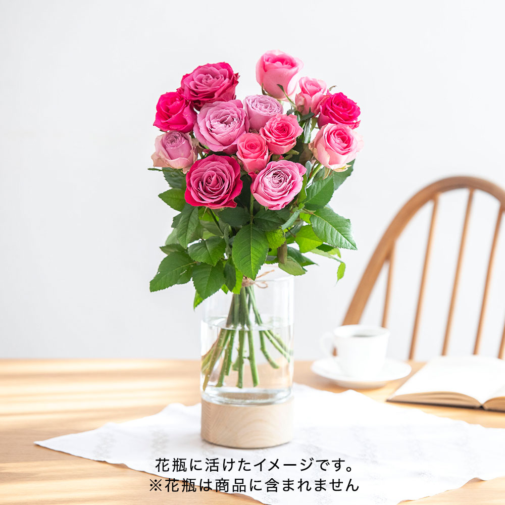 母の日 花束「ローズ（ピンクミックス13本）」