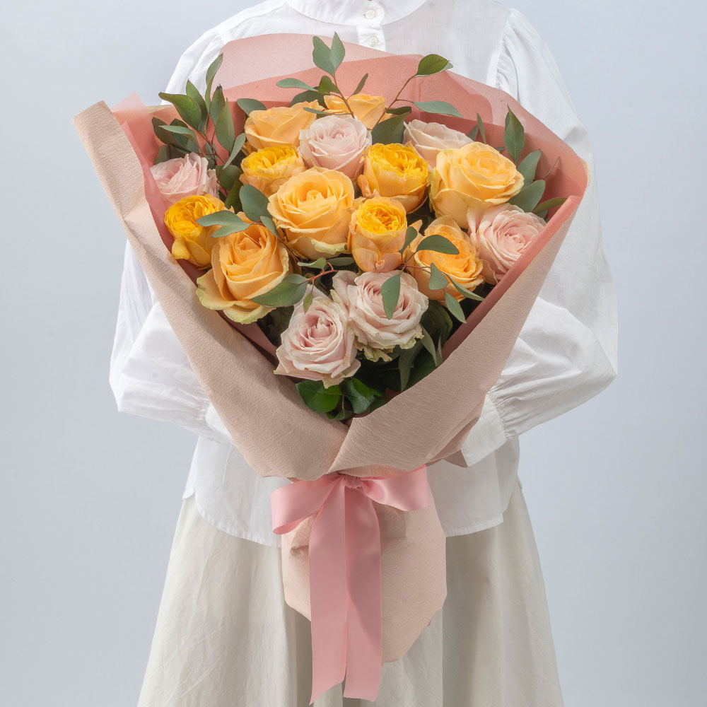 母の日 デザイナーズ花束「ローズミックス」