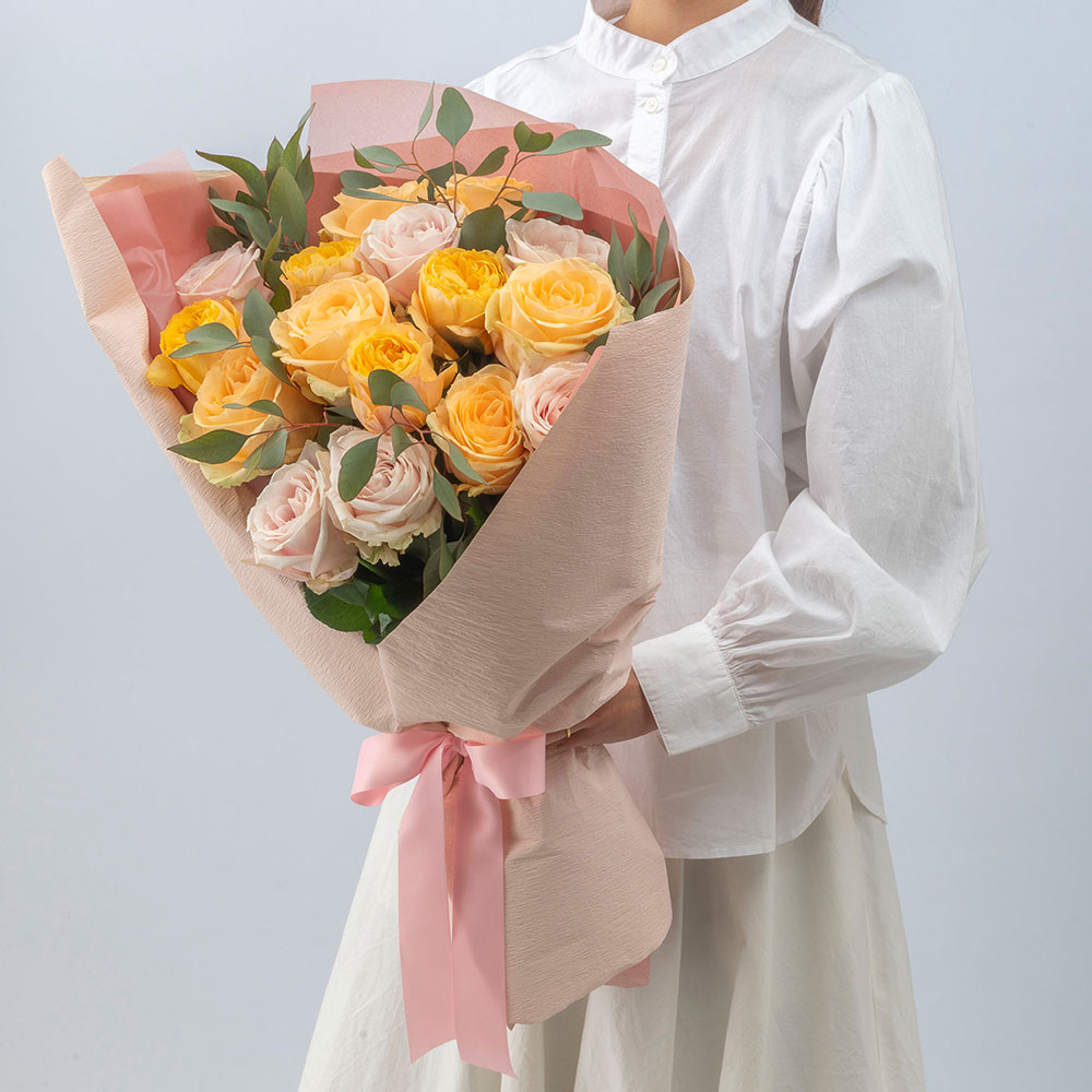 母の日 デザイナーズ花束「ローズミックス」