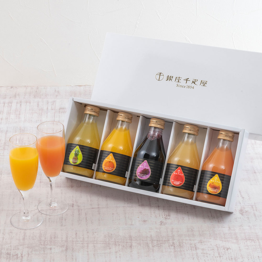 母の日 銀座千疋屋「銀座ストレートジュース」とアレンジメントのセット