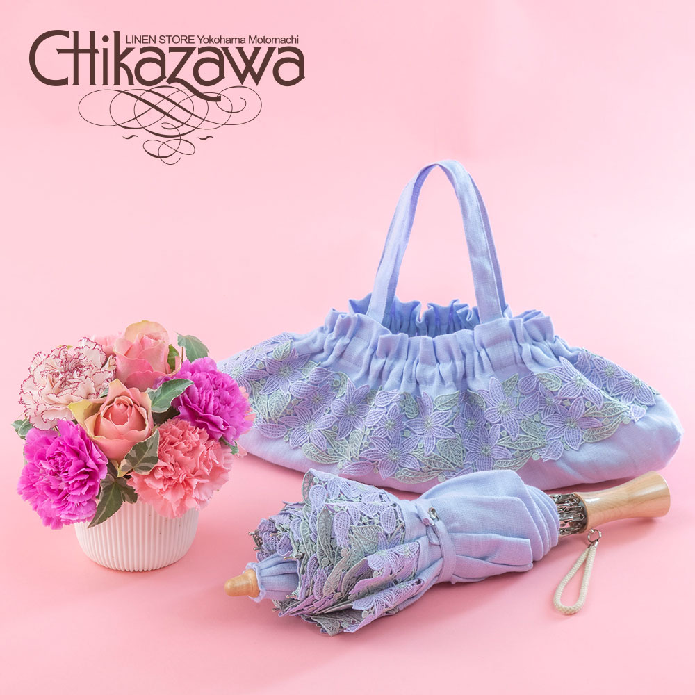 母の日 近沢レース店「折日傘 クレマチス」とアレンジメントのセット