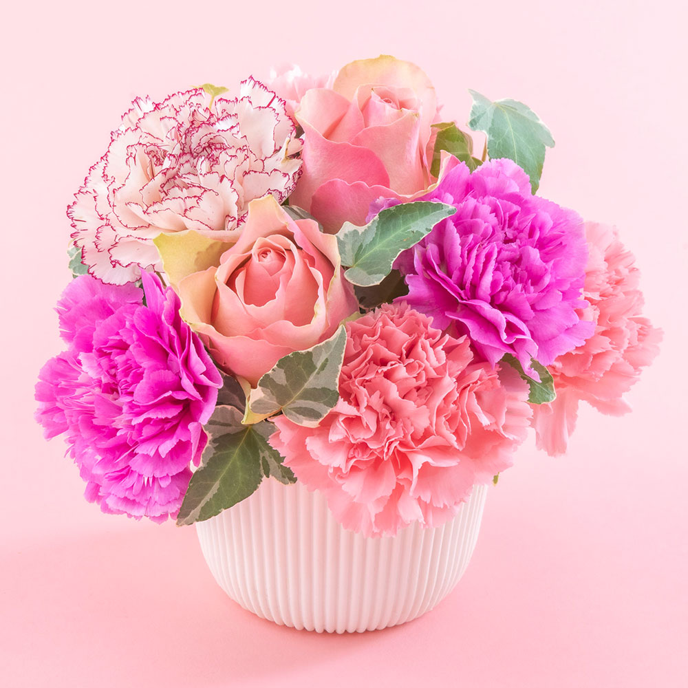 母の日 近沢レース店「折日傘 クレマチス」とアレンジメントのセット