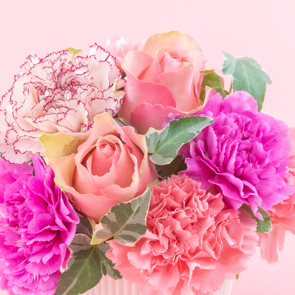 母の日 近沢レース店「折日傘 クレマチス」とアレンジメントのセット