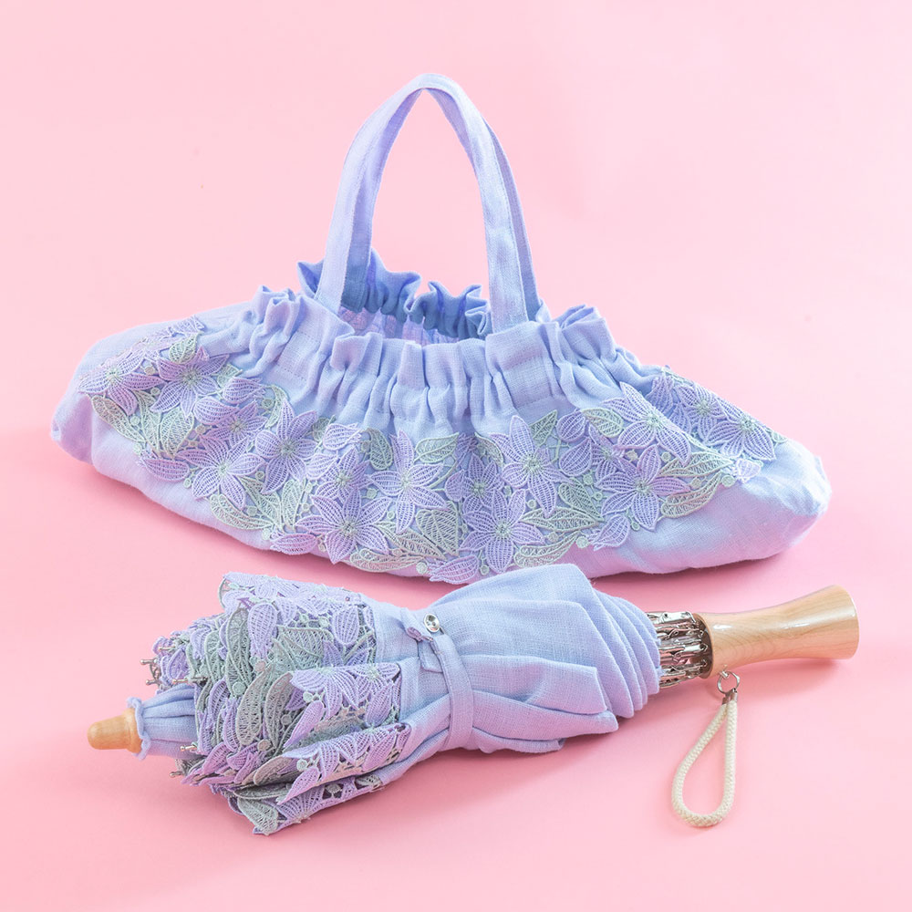 母の日 近沢レース店「折日傘 クレマチス」とアレンジメントのセット