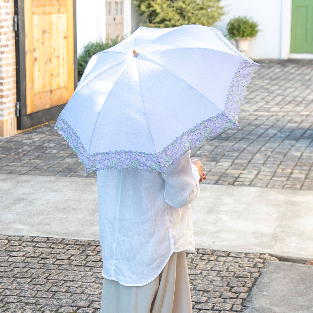 母の日 近沢レース店「折日傘 クレマチス」とアレンジメントのセット