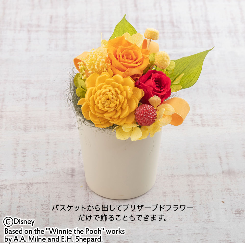 母の日 ディズニー プリザーブドアレンジメントとぬいぐるみのセット（くまのプーさん）