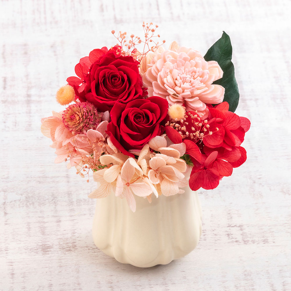 母の日 ゴディバ「あまおう苺クッキー アソートメント」とプリザーブドアレンジメントのセット