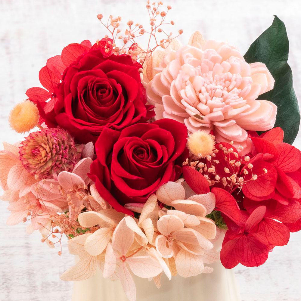 母の日 ゴディバ「あまおう苺クッキー アソートメント」とプリザーブドアレンジメントのセット