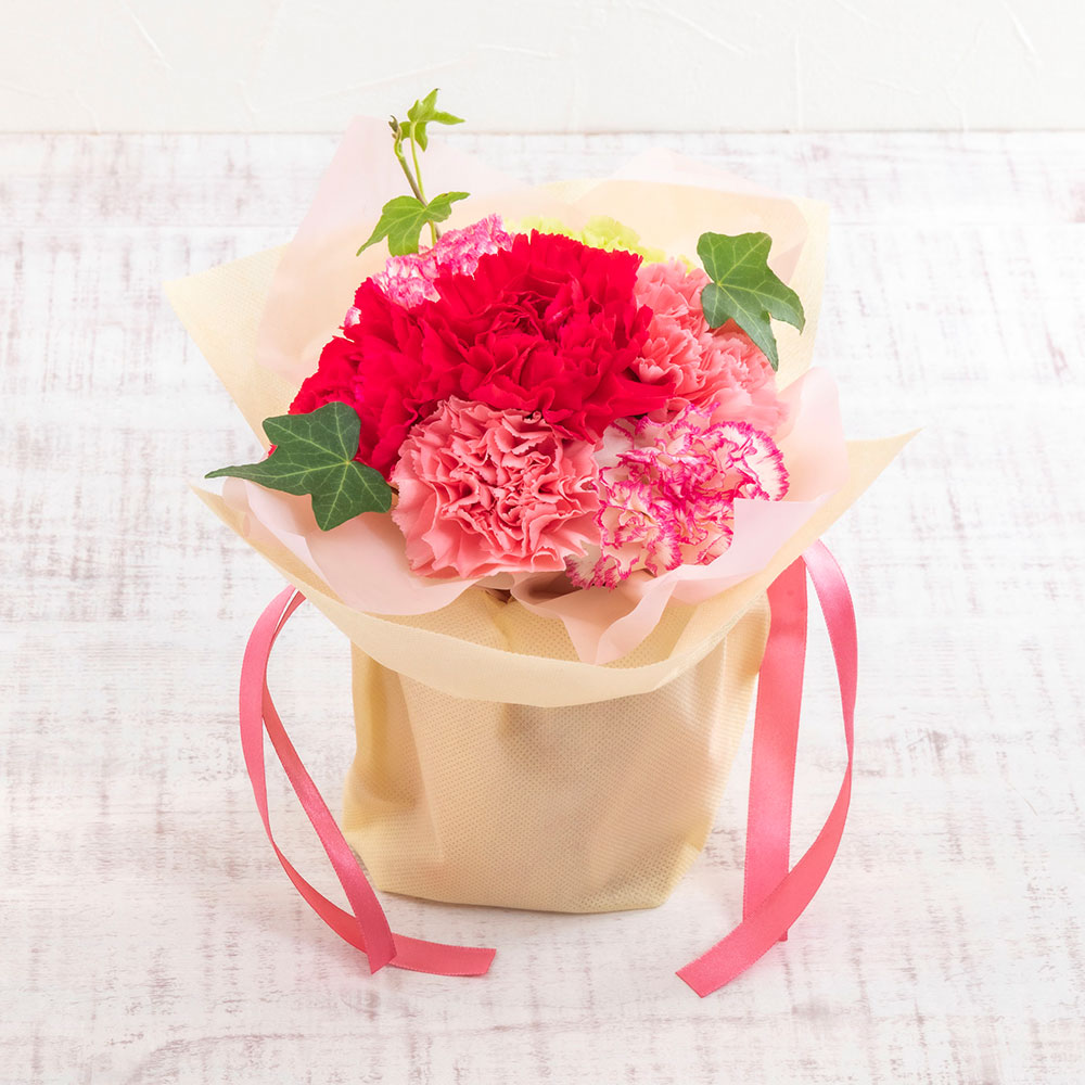 母の日 文明堂「特撰五三カステラ」とそのまま飾れるブーケのセット