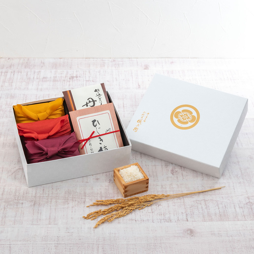 母の日 八代目儀兵衛「十二単お供詰合せ「三条」」とそのまま飾れるブーケのセット