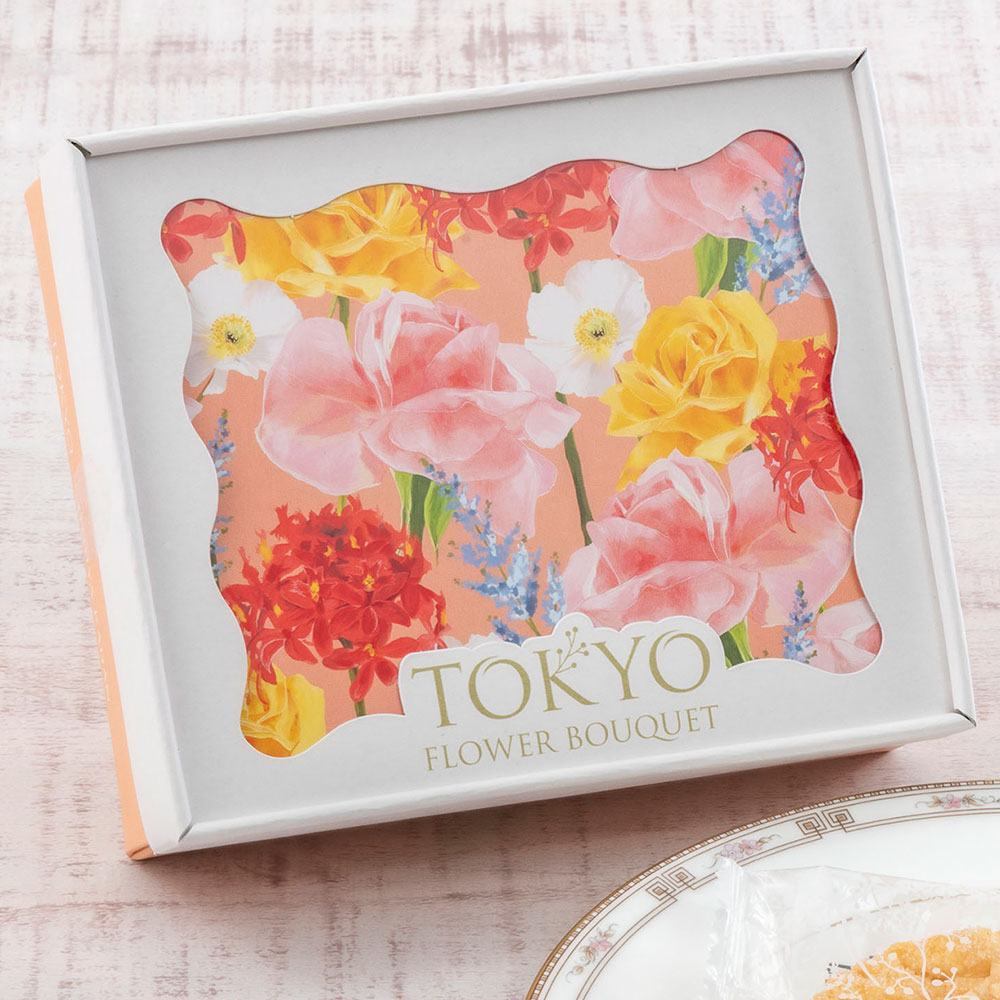 母の日 東京フラワーブーケ「リーフパイ」とそのまま飾れるブーケのセット