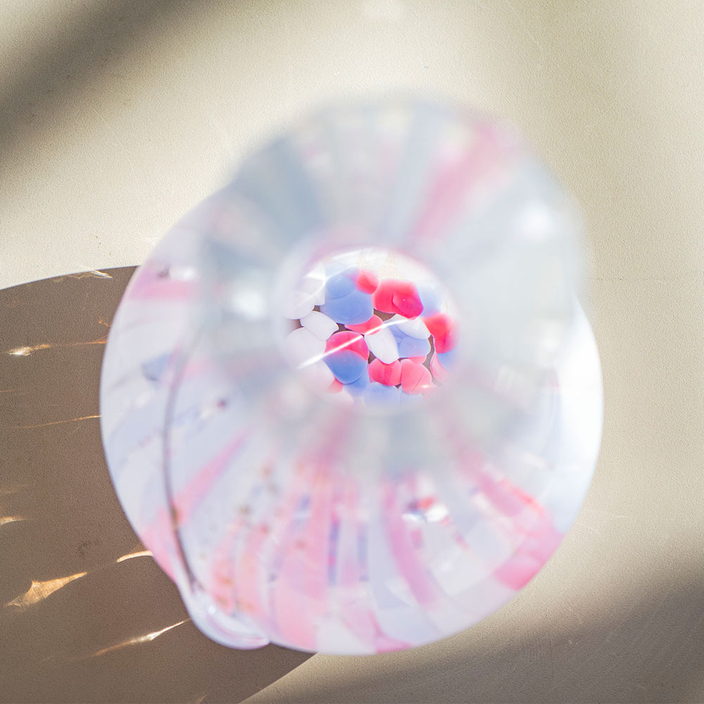 母の日 津軽びいどろ「口すぼまり 花瓶」と花束のセット