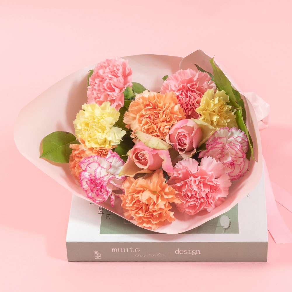 母の日 銀座千疋屋「マンゴー」と花束のセット（果物別送）