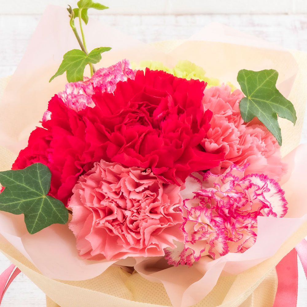 母の日 DEAN ＆ DELUCA「リネンフルエプロン」とそのまま飾れるブーケのセット