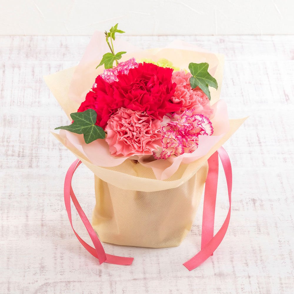 母の日 とらや「母の日水羊羹6個入」とそのまま飾れるブーケのセット