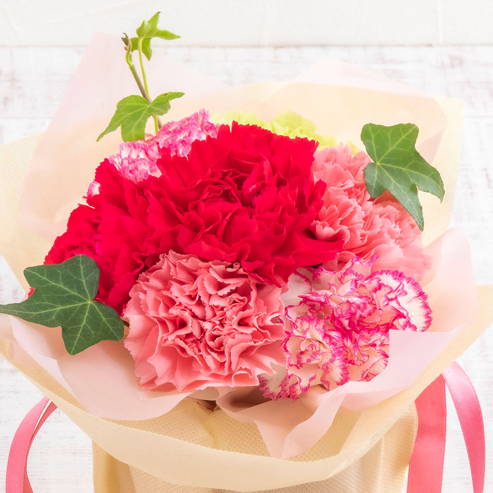 母の日 とらや「母の日水羊羹6個入」とそのまま飾れるブーケのセット