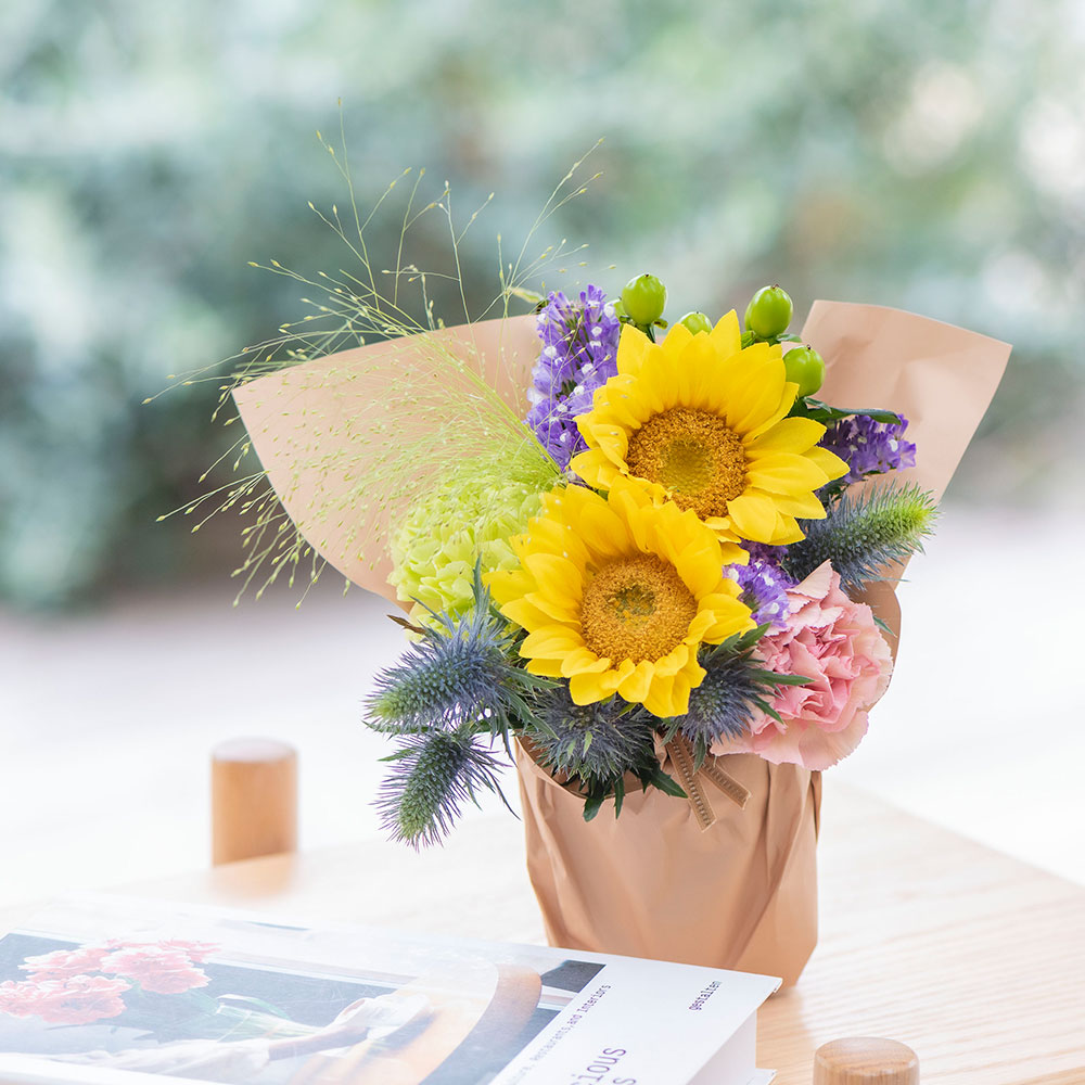 父の日 そのまま飾れるブーケ「アジュール」