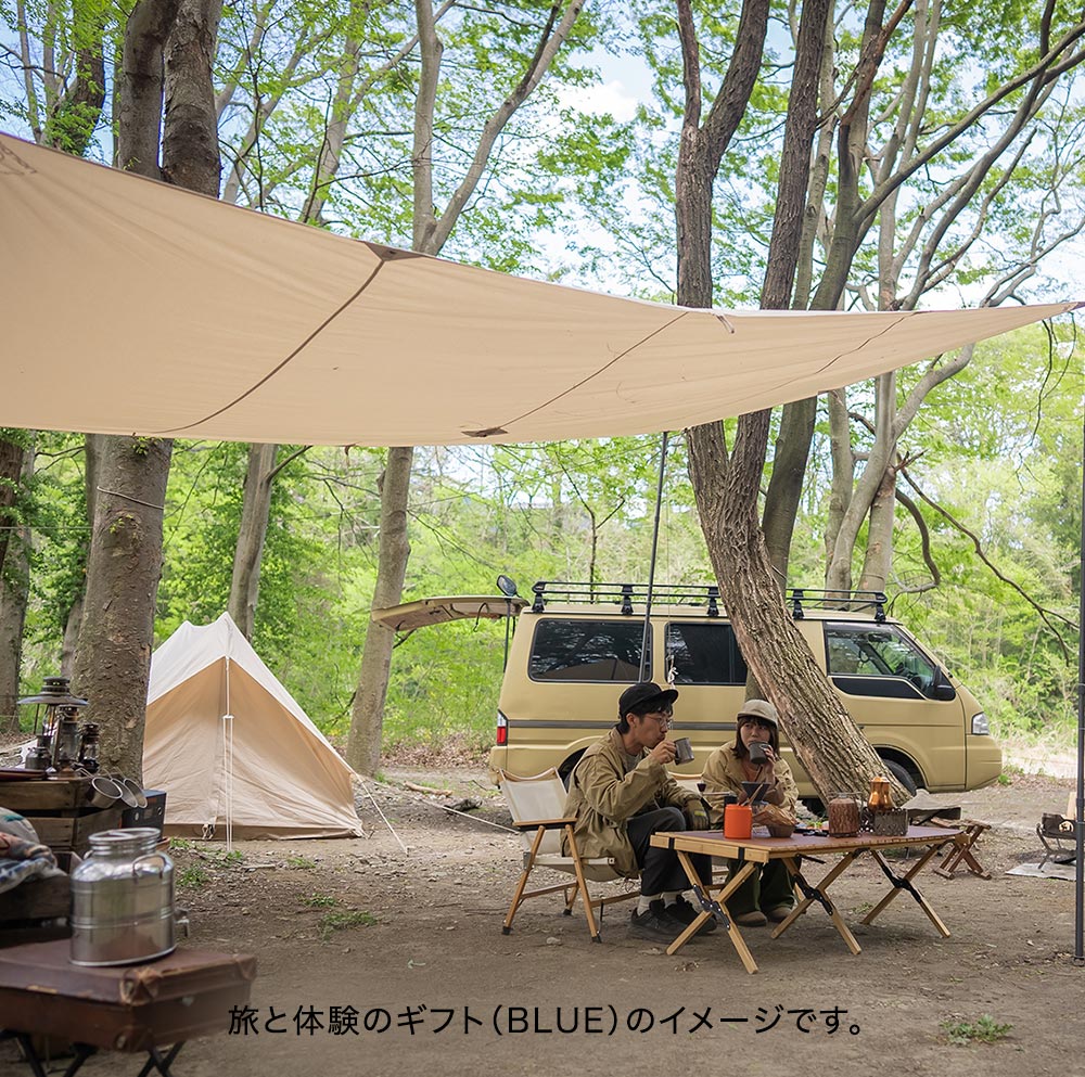 父の日 ソウ・エクスペリエンス「旅と体験のギフト（BLUE）」とそのまま飾れるブーケのセット