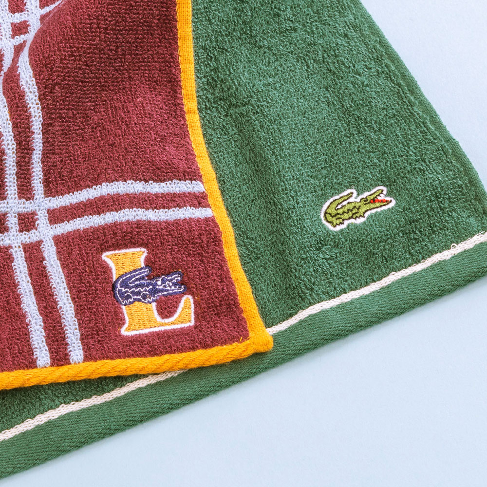 父の日 ラコステ「タオルハンカチ」とそのまま飾れるブーケのセット