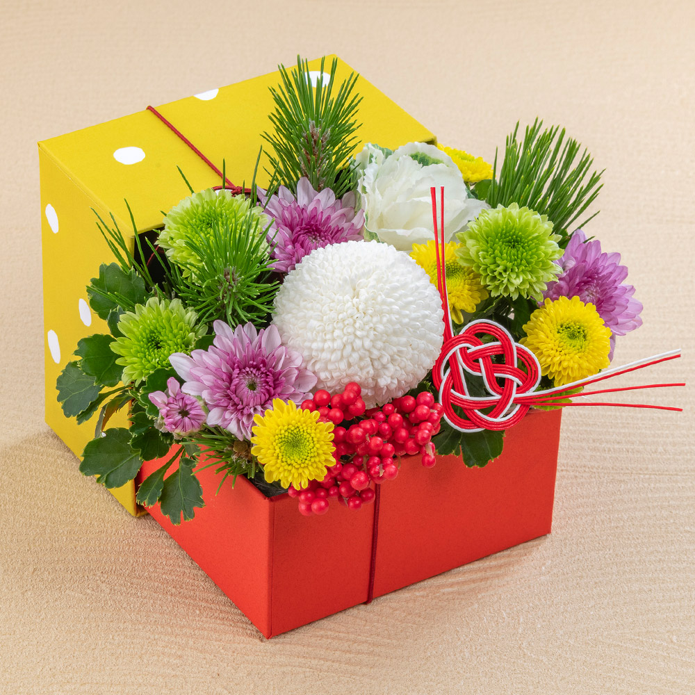 お正月 鈴木マサルデザイン BOXアレンジメント「Traditional New Year」