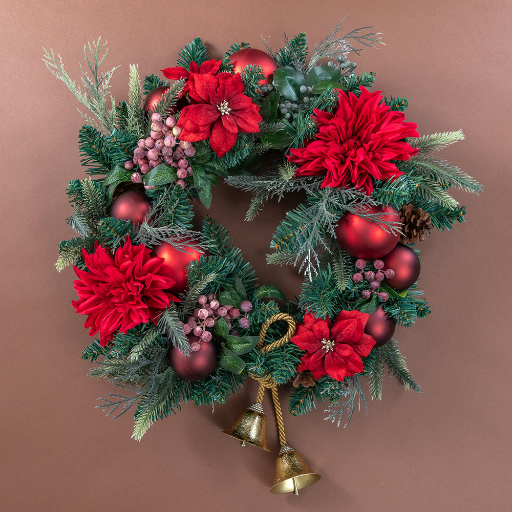クリスマス デザイナーズアーティフィシャルフラワーリース「Koti （コティ）」