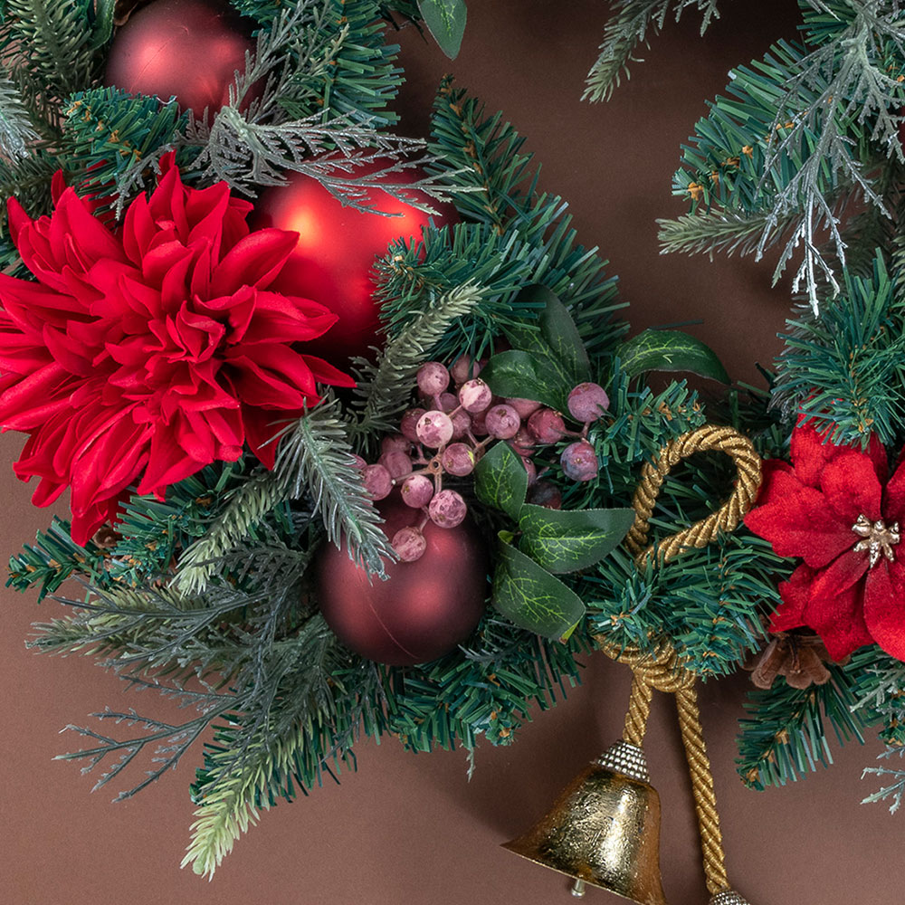 クリスマス デザイナーズアーティフィシャルフラワーリース「Koti （コティ）」