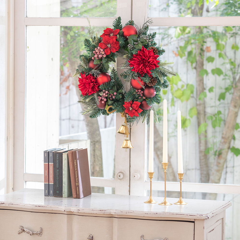 クリスマス デザイナーズアーティフィシャルフラワーリース「Koti (コティ)」