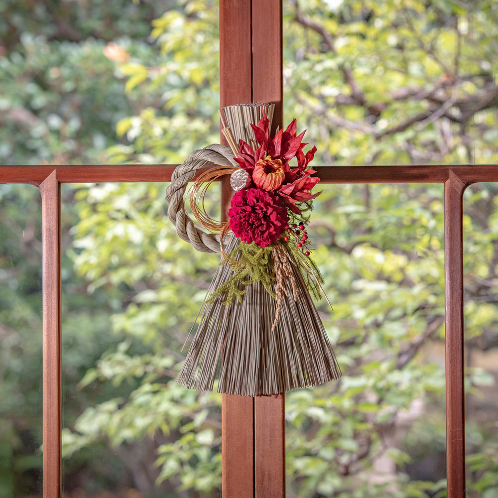 【12月30日お届け！】お正月 国産い草【迎春しめ飾り】稔り