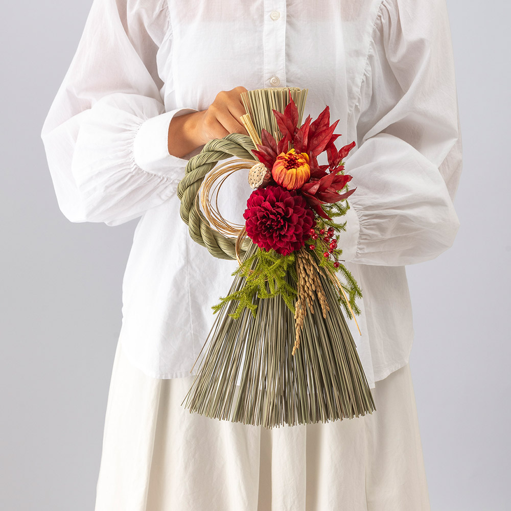 【12月30日お届け！】お正月 国産い草【迎春しめ飾り】稔り