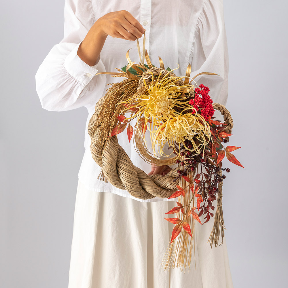 【12月30日お届け！】お正月 デザイナーズお正月飾り「福寿糸菊（ふくじゅいとぎく）」