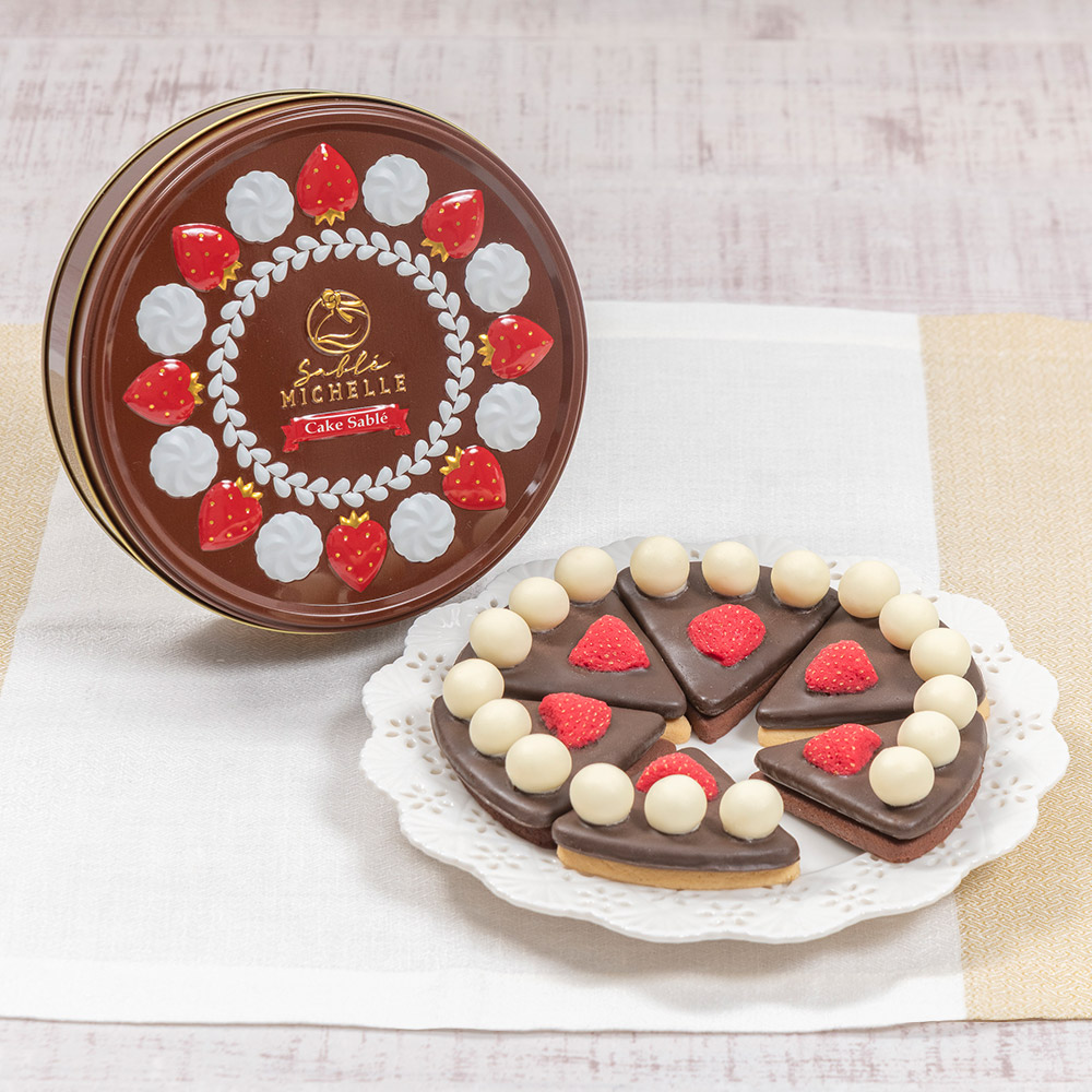 クリスマス サブレミシェル「ケーキサブレ缶（スイート）」とアレンジメントのセット