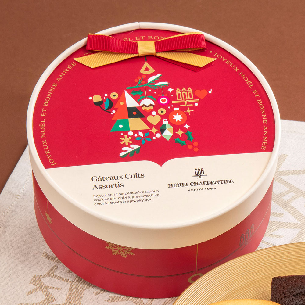 クリスマス アンリ・シャルパンティエ「ガトー・キュイ・アソート」とアレンジメントのセット