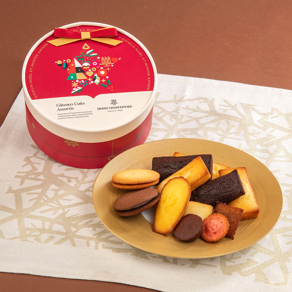 クリスマス アンリ・シャルパンティエ「ガトー・キュイ・アソート」とアレンジメントのセット