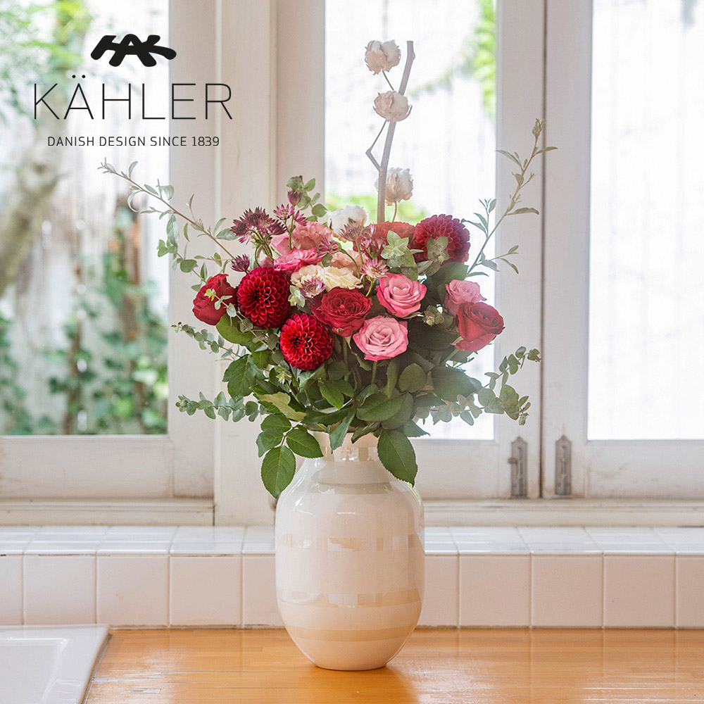 クリスマス KAHLER 「OMAGGIO (オマジオ)」と花束のセット