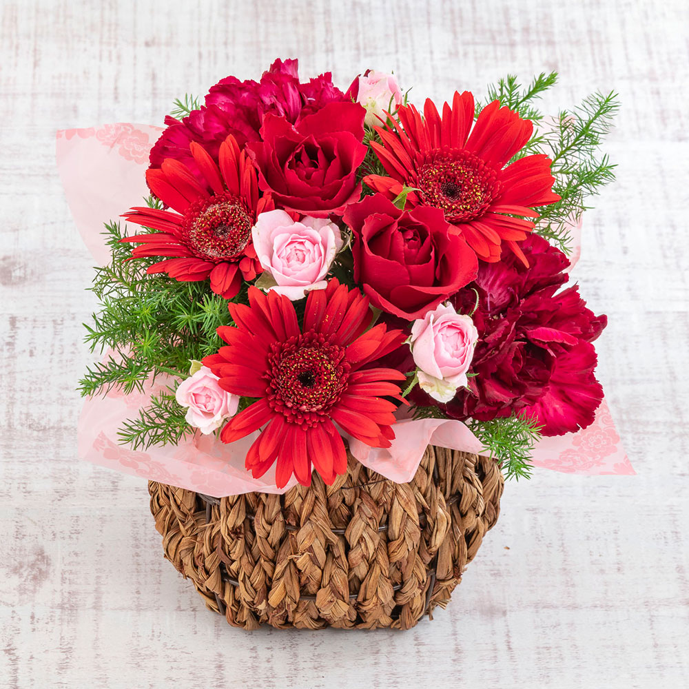 【最短翌日届け】11月旬の花 バラ アレンジメント「ル ビブロ」